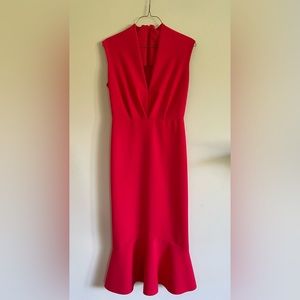 Greta Constantine magenta midi dress, super soft material / size small.